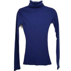Red Heart Blue Turtleneck Knit Sweater Top , M